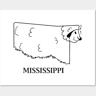 A funny map of Mississippi 2 Posters and Art